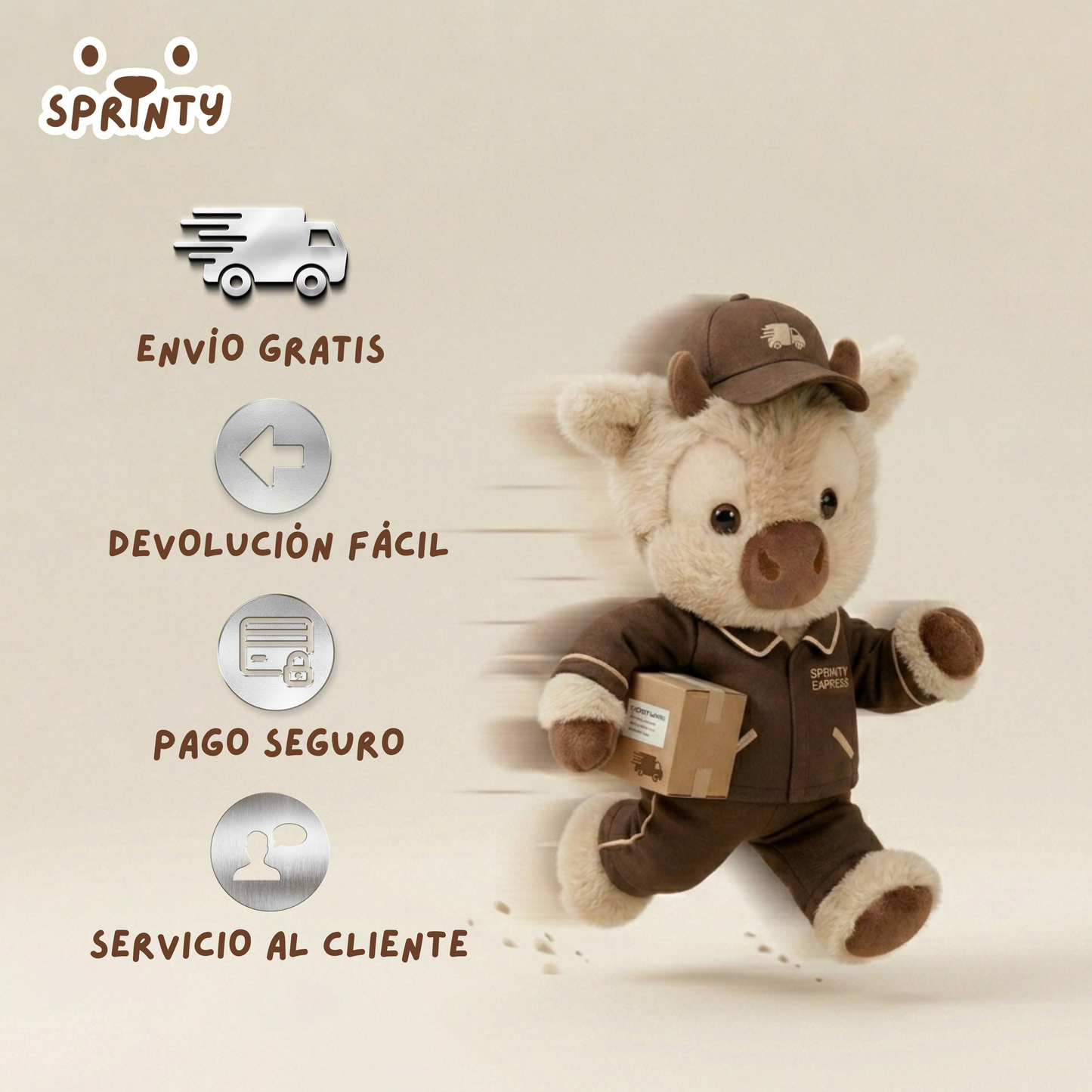 Peluche Vaca Que Corre