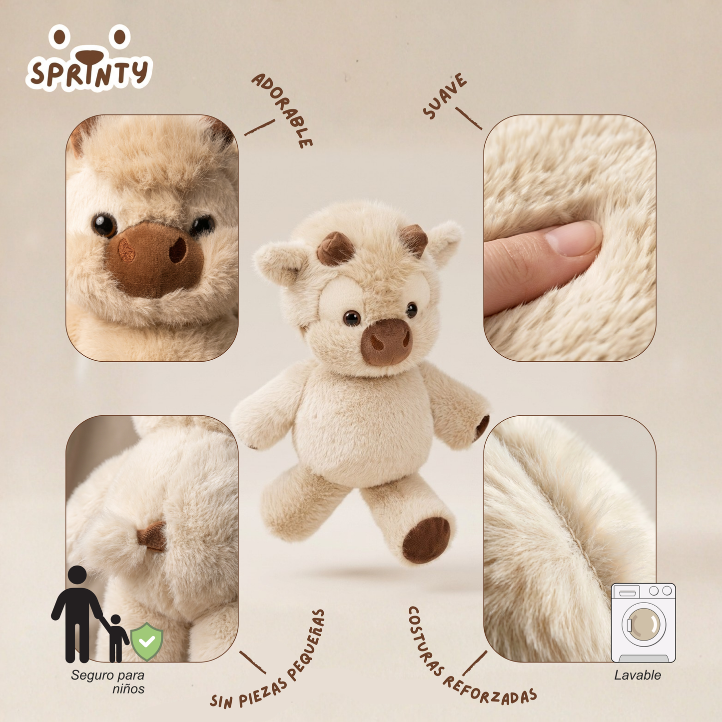 Peluche Vaca Que Corre